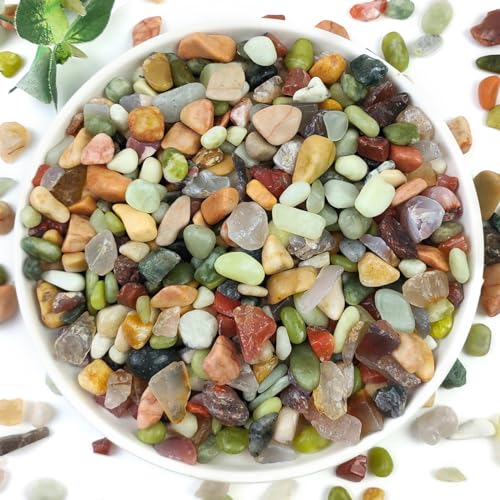 YISZM 5LB Succulent and Cactus Colorful Pebbles, 3/8 Inch Stones - color: Colorful, size: 5 Pounds