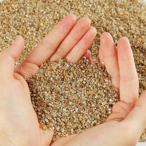 11LB 0.03-0.08 Inch Sand 100% Natural Stone Sand for Aquarium Silica Sand for Fire Pit Decorative Sand for Landscaping Coarse Sand for Fish Tank - style: Mixed yellow