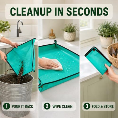 Repotting Mat for Indoor Plants, Poting Mat for Bonsai, PE, 39.4" - size: 1XL(39.4 x 39.4")