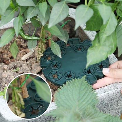 1 Piece Garden Plant Bracket Flower Column Climbing Plants Support Frame Sweet Pea Bean Vine Stake Connector Cane Rack Holder 13.5 * 0.8cm - color: Green 1pc