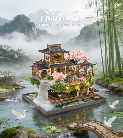 Spilay DIY Miniature House Kit for Adults, Fairyland Miniature Dollhouse - color: Upgraded Version of the Fairyland