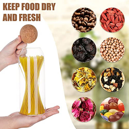 Cunhill 3 Pcs 1300ml/44oz Glass Jar with Ball Cork Lid Decorative Container