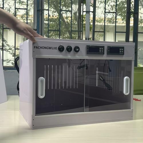 40 * 30CM PVC Reptile Breeding Cage with Heating Lamp Smart Lizard Reptile Enclosure Snake Breeding System Rack with Thermostat Automatic Temperature Control Digital Thermostat Reptile Cabinet - color: White Dual temperature control, size: 40*30*30CM / 15