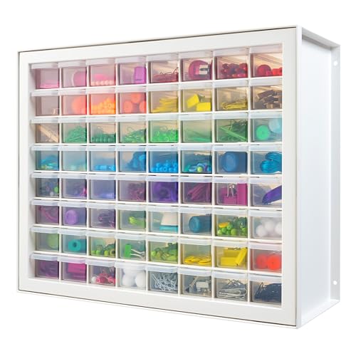 IRIS USA 64-Drawer Screw Organizer, Hardware Storage, Made in USA, White - color: White, size: 64 Drawer