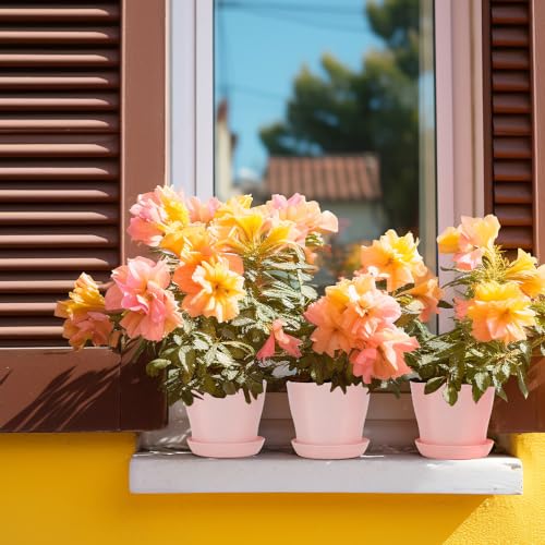 8 Pcs Flower Pot,Pots for Planting,3.8" Nursery Pot,Plastic Plant Pots Indoor for Plants Garden Succulent Pot,Gardening Gifts Herb Garden Planter,Seedling Planter - color: Pink