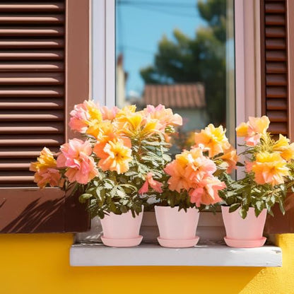8 Pcs Flower Pot,Pots for Planting,3.8" Nursery Pot,Plastic Plant Pots Indoor for Plants Garden Succulent Pot,Gardening Gifts Herb Garden Planter,Seedling Planter - color: Pink