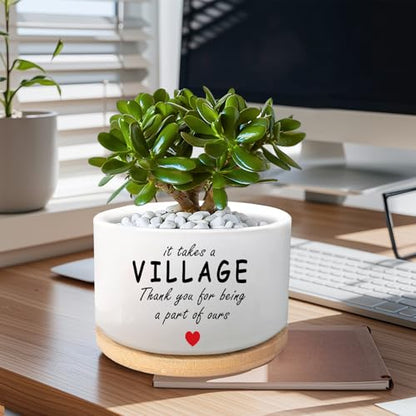 Thank You Gifts for Women Men, Succulent Plant Pot (Plants Not Included) - style: Thank you-Village