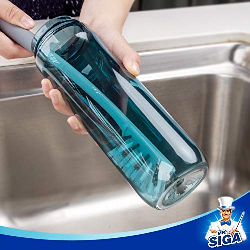 MR.SIGA Water Bottle Brush Cleaning Set with Storage Holder | Bottle brush with stand, cleaning brushes for tumblers, baby bottles, drinking glass, straw cleaner brush