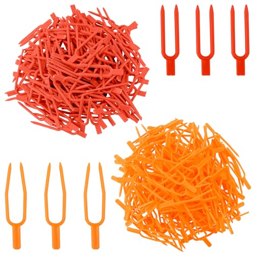 400Pcs Plastic Gardening Plant Pin, 2" & 2.6" | Strawberry Support Pins Clip, Watermelon Fork, Farming Securing Garden Vines, Fixing Clips Tool