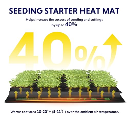 iPower 48" x 20.75" Seeding Heat Mat 2 Pack, Durable Waterproof Warm Hydroponic Plant Germination Starting Pad - size: 48" x 20.75", style: 2 Pack