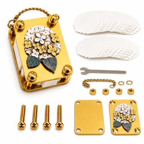 Mini Flower Press Keychain - Handcrafted Gold Metal Micro Press Kit with 20 Sheets | Portable Miniature Botanical Tool with Secure Straps | For Hikers, Resin Artists & On-The-Go DIY Crafts (Hydrangea) - color: Hydrangea