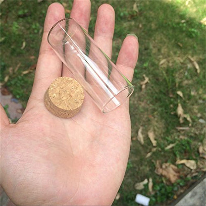 30x75mm 35ml Glass Vials Jars Test Tube With Cork Stopper Empty Glass Transparent Clear Bottles 12pcs (12, 35ml-30x75mm) - size: 35ml-30x75mm