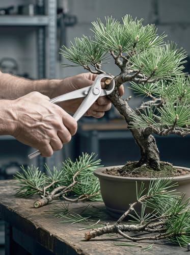 1 PC Bonsai Trimming Scissors, Stainless Steel Knob Ball Shear, Gardening Pruning Branch Cutter for Landscape Bonsai Maintenance