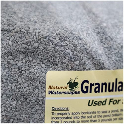 Granular Sodium Bentonite Clay for Pond Sealing - Natural Soil Clay Pond Liner 25 Pounds - Blend of Chips and Powder - Use for Pond Leak Repair & Dam Sealer