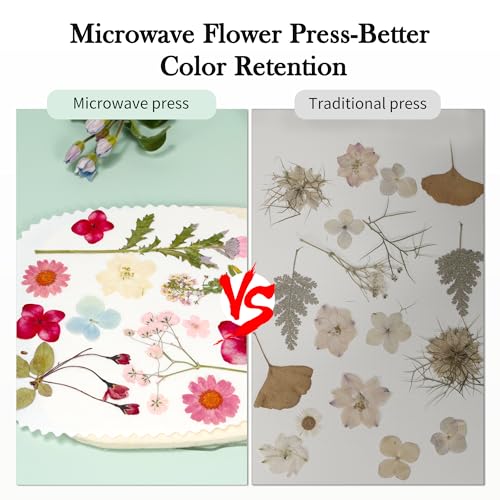 Aboofx Microwave Flower Press Kit, 6.3" Quick Drying Pressed Flower - size: 6.3 x 6.3 inches