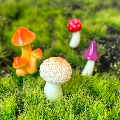 JKanruh 22 Pcs Miniature Resin Mushroom,Fairy Garden Mushrooms for Outdoor Home Décor,Cake Decoration,DIY Crafts,Landscape Plant Pots Accessories …