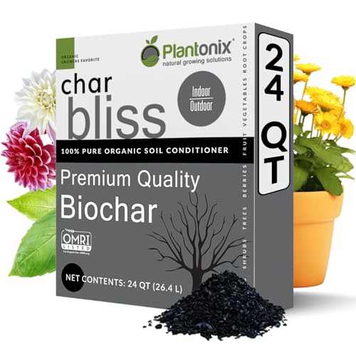 Char Bliss (24 Qts) - Organic Biochar Soil Amendment for Plants & Gardening - color: Char Bliss (24 Qts)
