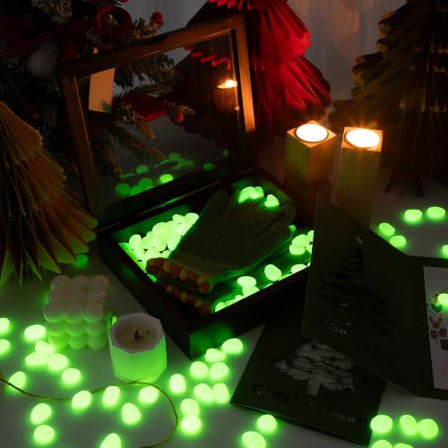 OSOPOLA 150 PCS Glow in The Dark Rocks - Yellow Luminous Stones - color: Yellow/150 pcs, size: 2.5x2x0.5cm