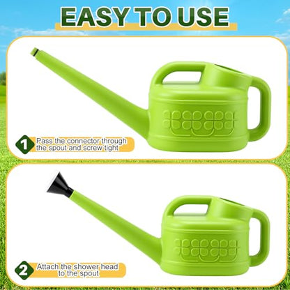 Reallnaive 6-piece Indoor Watering Can Set – 1 Gal Can, 6.8 oz Spray, 15 oz Squeeze, Plant Watering Globes & Soil Moisture Meter, Indoor & Outdoor Plant Care(Grass Green) - color: Grass Green
