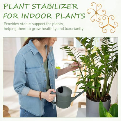 4-Pack Plant Stem Support, Plant Stabilizer for Indoor Plants (A) | Monstera Plant Support System, Plant Stem Holder for Fixing Green Plants and Vines - size: A
