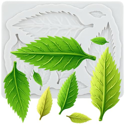 Leaf Molds Leaf Polymer Clay Mold Leaves Silicone Molds - color: Style E