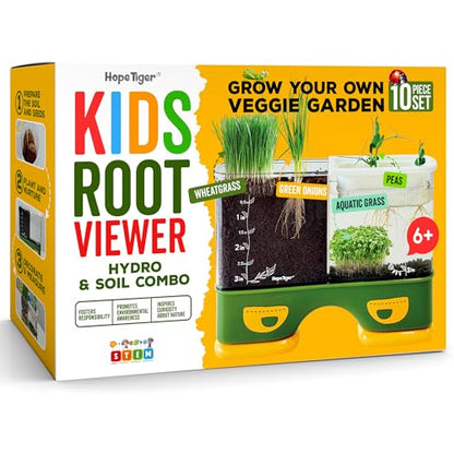 Gardening Root Viewer for Kids - Planting Kits with Seeds & Garden Supplies | Grow Your Own Seed - Home & Classroom Science Stem Learning - Plant Growing Spring Farm Toys & Gifts for Ages 6 Up