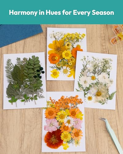 Dried Flowers, Resiners 100Pcs Pressed Flowers for Craft Yellow Real Natural Dried Flowers Dry Leaves Kit for DIY Making Crafts Resin Soap Candle Scrapbook Supplies Card Making Jewelry - color: Yellow 100pcs