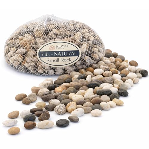 Royal Imports River Rocks, Aquarium Gravel – Natural 0.5"- 0.75" - 5 lbs - size: Small - 5 lbs, style: Natural
