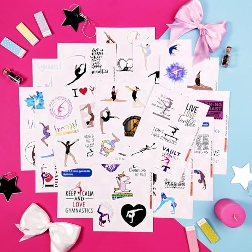 100Pcs Gymnastics Stickers, Water Bottles - Gymnastics Party Supplies, Gifts for Women & Men - color: Gymnastics Stickers