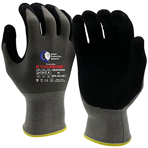 Quest Cut Resistant Work Gloves, ANSI A1, Medium, Pack of 1 - size: Medium