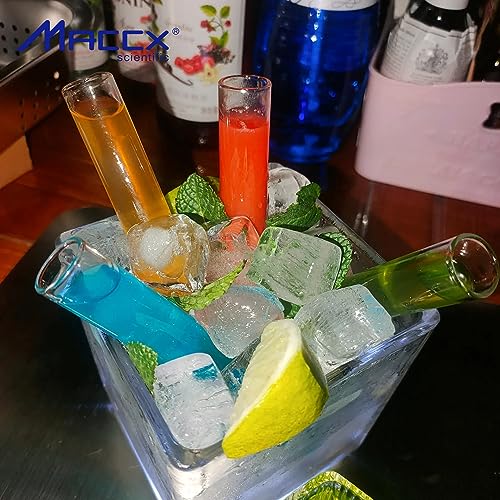 Glass Test Tubes with Cork and Brush, Vol.34ml/Dia.20x150mm, Pack of 50, 3.3 Borosilicate Glass, TTGS01-050 - style: 50pcs of Vol.34ml, with cork& brush