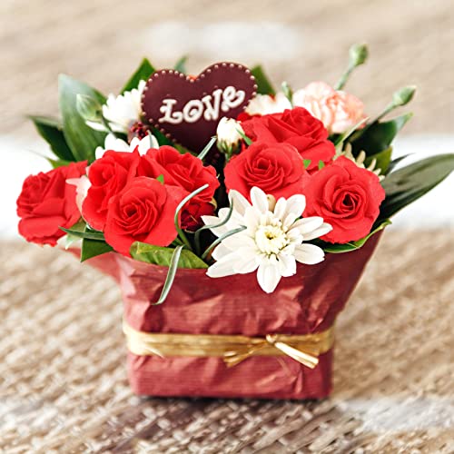 Kesote 50pcs Red Roses Artificial Flowers Bulk, 1.6" Small Silk Fake Roses - color: Red