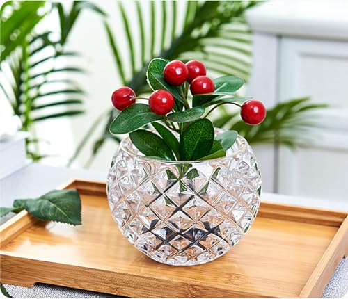 Glass Flowerpot, Planters,Vase, Hydroponic Flowerpot, Candy Bowl, Candlestick,Key Bowl,Decorative Bowls(B) - style: b