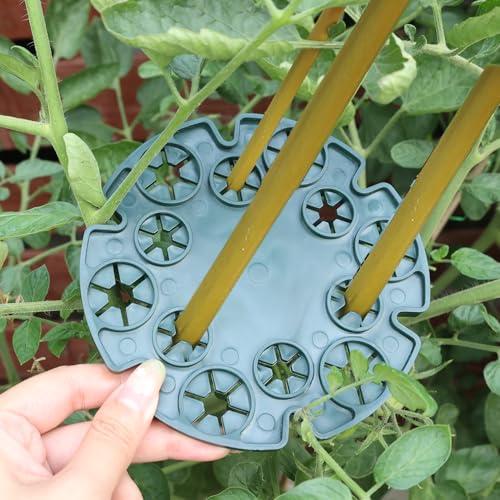 3 Pieces Garden Plant Bracket Flower Column Climbing Plants Support Frame Sweet Pea Bean Vine Stake Connector Cane Rack Holder 13.5 * 0.8cm - color: Green 3pcs