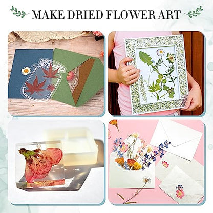Aboofx Large Wooden Flower Pressing Kit, 10.8"x6.9" 6 Layers | for Adults pressed flowers herbs leaf, DIY preservation for bookmark wedding, art craft kit gift for adult - size: 10.8" x 6.9" 6 Layers
