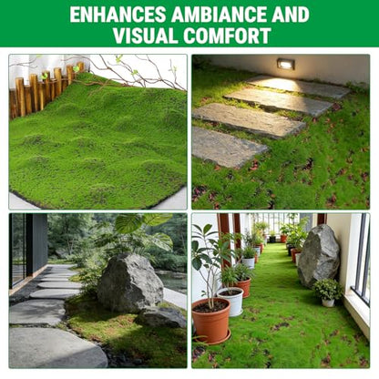 Maxmartt Fake Moss for Crafts 39" x 39" Faux Moss Mat for Plants Indoor Green Artificial Moss Rug for Decorating Planters Crafts DIY Table Centerpieces Fairy Garden Floral Wedding 100 x 100cm