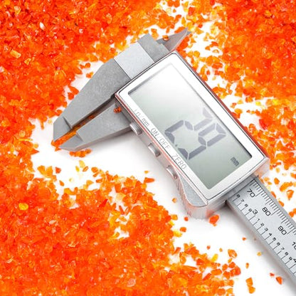 Orange Red Fine Crushed Glass for Resin Art & Crafts - color: Orange Red