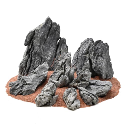 Seiryu Stone Aquarium Rocks for Fish Tank,15LB 3-9inches | Aquascaping Rock for aquarium hardscape, aquascaping, terrariums, bonsai, and potted plants. - size: 15lb,3-9inches