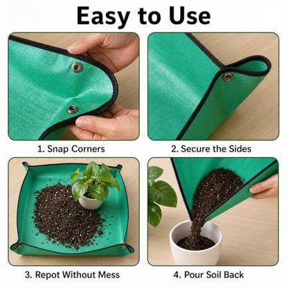 1PC Repotting Mat, Waterproof Plant Potting Mat for Indoor Gardening, Soil Change and Transplanting, Mess-Free Gardening Accessory for Plant Lovers(26 * 26Inches（66 * 66cm）) - size: 26*26Inches（66*66cm）