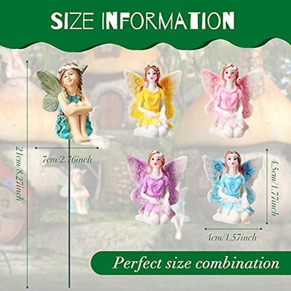 Jetec 10 Pcs Fairy Garden Fairies Figurines Miniature,Classic Color - color: Classic Color