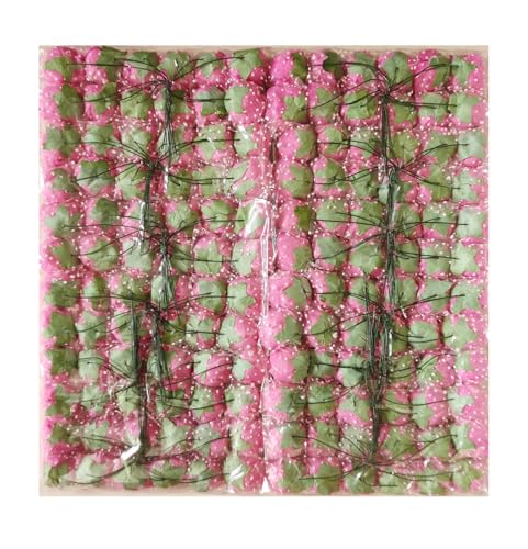 Mini Fake Rose Flower Heads 144pcs Mini Artificial Roses DIY Wedding Flowers Accessories Make Bridal Hair Clips Headbands Dress (Bottom add Gauze) Rose red - color: Rose Red