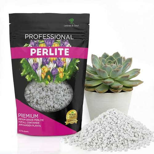 Leaves & Soul Perlite for Plants Medium Grade Perlite 2.2 Qt Soil Additive - style: Perlite Soil Additive (2.2 Quarts)