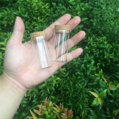 30x60mm 25ml Glass Vials Jars Test Tube With Cork Stopper Empty Glass Transparent Clear Bottles 12pcs (12, 25ml-30x60mm) - size: 25ml-30x60mm