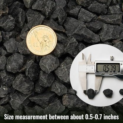 NUPICK 10 Pound Black Gravel for Fish Tank, 0.5-0.7" Black Aquarium Gravel - color: Black, size: 0.5-0.7"-10lb
