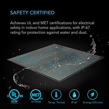 AC Infinity SUNCORE A1, Waterproof Seedling Heat Mat 3 " x 20 " . | MET & UL-Certified Heating Pad for Indoor Gardening, Hydroponics, Germination, Cloning - size: 3" x 20"