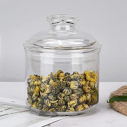 13.5oz Small Acrylic Storage Jar, Airtight Lid with Silicone Sealing Ring, Ideal Canister Container for Sugar, Tea, Spices, Herbs, Shells, Bath Salt, Christmas Decorative Apothecary Jars - size: Standard 400 ml