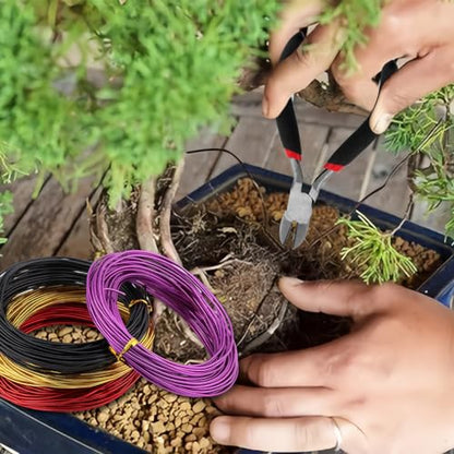 Bonsai Wire for Bonzai Trees,1.5mm x 10m/roll Aluminum Bonsai-Training Wires with Hand Plier Cutter,Adjustable Easy to Bend Anodized-Wires for Bonsai-Tree Training DIY Tools(4roll) - color: 4roll