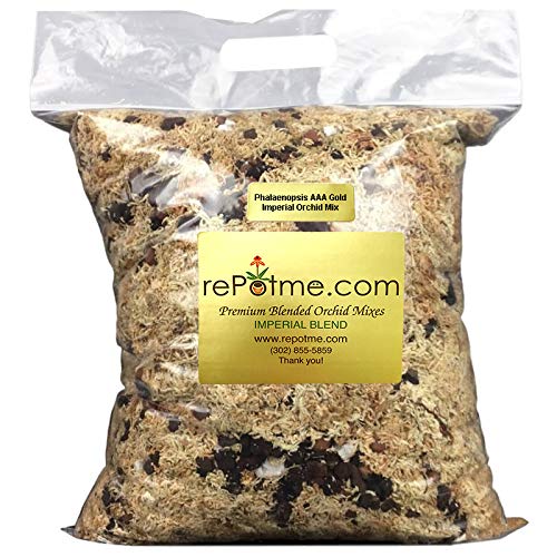 rePotme Orchid Potting Mix - Phalaenopsis AAA Gold Imperial Orchid Mix (Mini Bag) - Premier Orchid Potting Mix with Orchid Moss and Orchid Bark - Hand Blended in The USA - size: Mini Bag