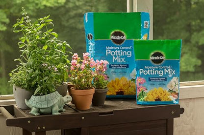 Miracle-Gro Moisture Control Potting Mix, 16 qt. (2-Pack) - size: 2-Pack, style: 16 qt.