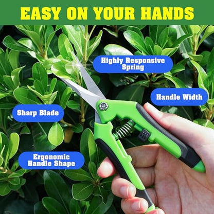 EWPJDK 4 Pack Garden Pruning Shears Scissors Clippers Stainless Steel